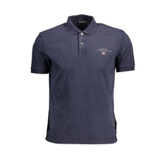 Napapijri Blue Cotton Men Polo Shirt Napapijri Retail Flare