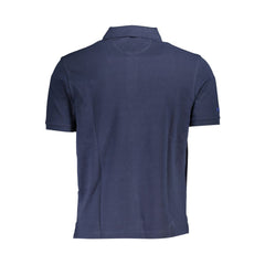 La Martina Blue Cotton Men Polo Shirt La Martina Retail Flare