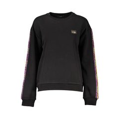 Cavalli Class Black Cotton Women Sweater Cavalli Class Retail Flare