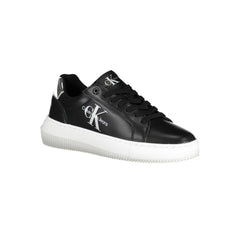 Calvin Klein Black Leather Women Sneaker Calvin Klein Retail Flare