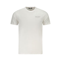 Cavalli Class White Cotton Men's T-Shirt Cavalli Class Retail Flare