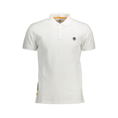 Timberland White Cotton Men Polo Timberland Retail Flare