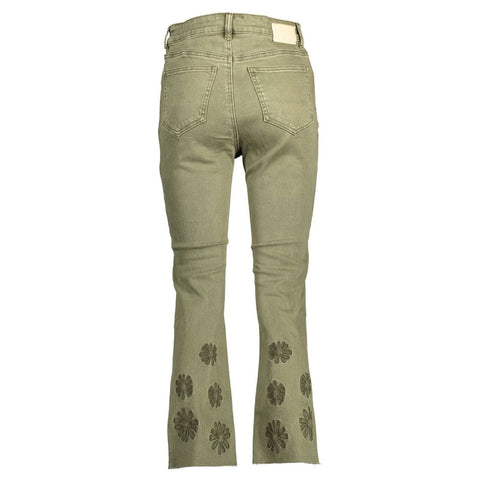 Desigual Green Cotton Women Jeans