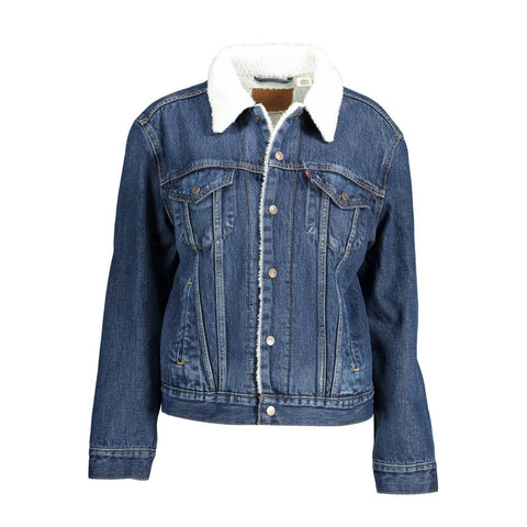 Levi's Blue Cotton Women Jacket Levi's Retail Flare
