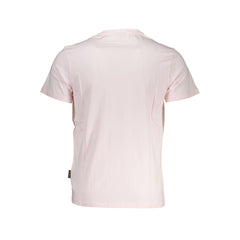 Napapijri Pink Cotton Men T-Shirt Napapijri Retail Flare
