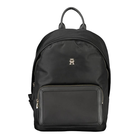 Tommy Hilfiger Black Polyester Women Backpack Tommy Hilfiger Retail Flare