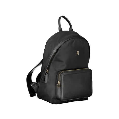 Tommy Hilfiger Black Polyester Women Backpack Tommy Hilfiger Retail Flare