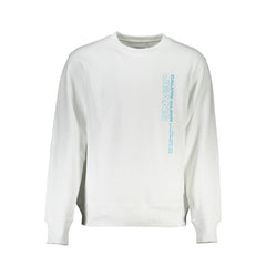 Calvin Klein Crisp White Crew Neck Cotton-Blend Sweater Calvin Klein Retail Flare