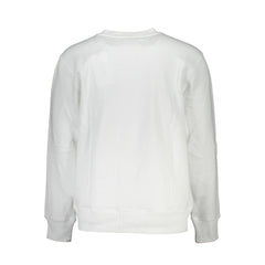 Calvin Klein Crisp White Crew Neck Cotton-Blend Sweater Calvin Klein Retail Flare