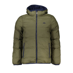 La Martina Elegant Green Hooded Jacket with Contrast Details La Martina Retail Flare