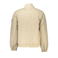 Calvin Klein Chic Beige Long Sleeve Designer Jacket Calvin Klein Retail Flare