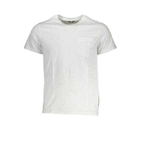 K-WAY Elegant White Cotton T-Shirt with Pocket Detail K-WAY Retail Flare