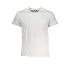 K-WAY Elegant White Cotton T-Shirt with Pocket Detail K-WAY Retail Flare
