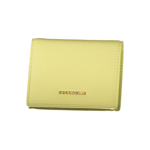 Coccinelle Yellow Leather Wallet Coccinelle Retail Flare