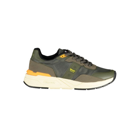 Blauer Green Polyester Sneaker Blauer Retail Flare