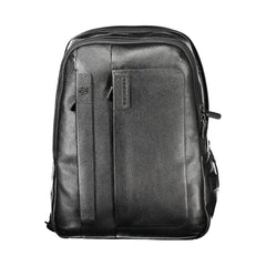 Piquadro Black Leather Men Backpack Piquadro Retail Flare