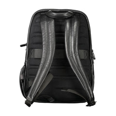 Piquadro Black Leather Men Backpack Piquadro Retail Flare