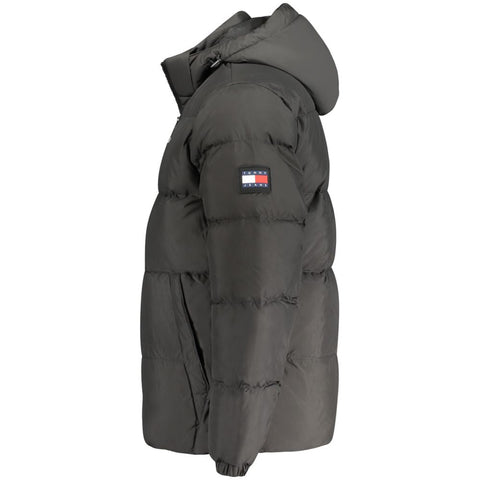 Tommy Hilfiger Black Polyester Men Jacket Tommy Hilfiger Retail Flare