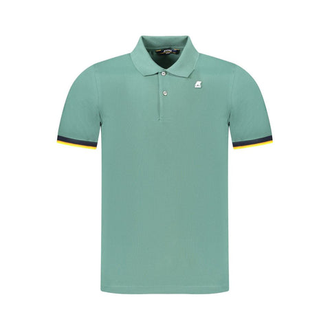 K-WAY Green Cotton Men Polo Shirt