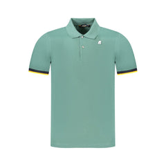 K-WAY Green Cotton Men Polo Shirt K-WAY Retail Flare