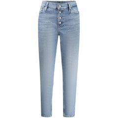 Calvin Klein Light Blue Cotton Jeans & Pant Calvin Klein Retail Flare