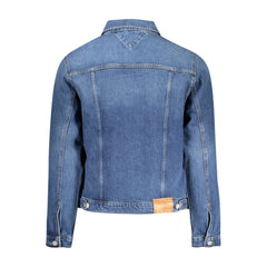 Tommy Hilfiger Blue Cotton Men Jacket Tommy Hilfiger Retail Flare