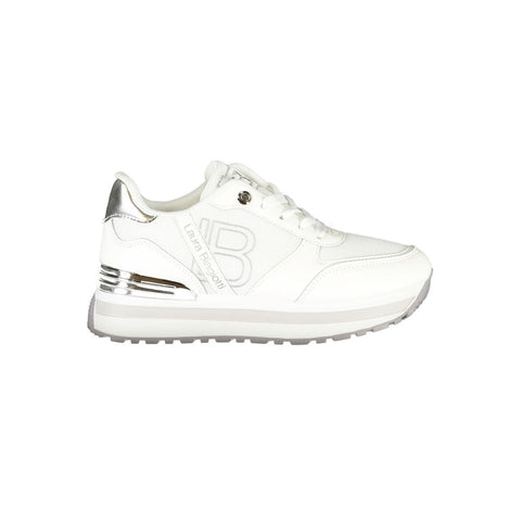 Laura Biagiotti White Polyester Women Sneaker Laura Biagiotti Retail Flare