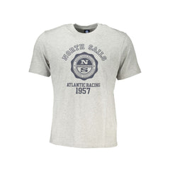 North Sails Gray Cotton T-Shirt North Sails Retail Flare