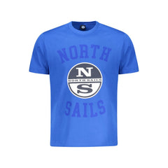 North Sails Blue Cotton Men T-Shirt -  North Sails -  Retail Flare
