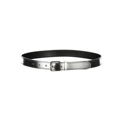 Calvin Klein Black Leather Women Belt Calvin Klein Retail Flare