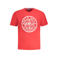 North Sails Red Cotton Men T-Shirt North Sails Retail Flare