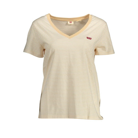 Levi's Beige Cotton Women T-Shirt Levi's Retail Flare