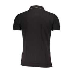 La Martina Black Cotton Men Polo Shirt La Martina Retail Flare