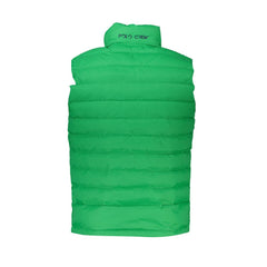 La Martina Sleek Sleeveless Green Jacket with Embroidery La Martina Retail Flare