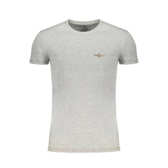 Aeronautica Militare Gray Cotton T-Shirt Aeronautica Militare Retail Flare
