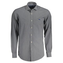 Harmont & Blaine Blue Cotton Shirt Harmont & Blaine Retail Flare