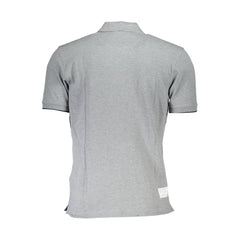 La Martina Gray Cotton Men Polo Shirt La Martina Retail Flare