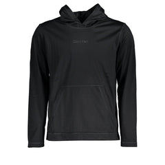 Calvin Klein Sleek Black Hooded Sweatshirt with Logo Print Calvin Klein Retail Flare