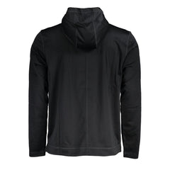 Calvin Klein Sleek Black Hooded Sweatshirt with Logo Print Calvin Klein Retail Flare