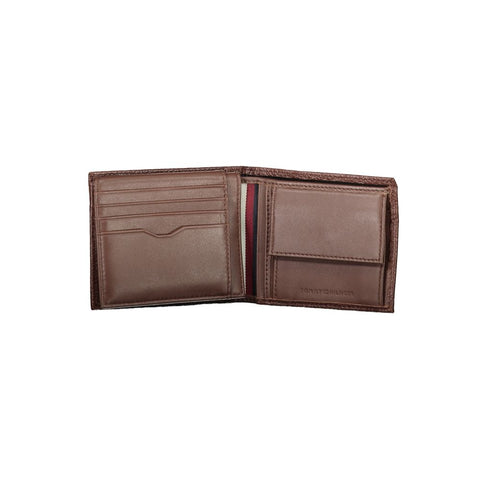 Tommy Hilfiger Elegant Brown Leather Bifold Wallet Tommy Hilfiger Retail Flare