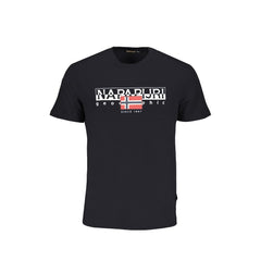 Napapijri Black Cotton T-Shirt Napapijri Retail Flare