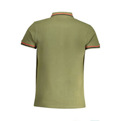 Cavalli Class Green Cotton Polo Shirt Cavalli Class Retail Flare