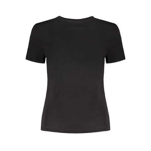Tommy Hilfiger Black Cotton Tops & T-Shirt Tommy Hilfiger Retail Flare