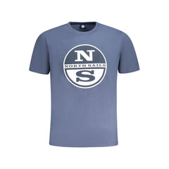North Sails Blue Cotton Men T-Shirt North Sails Retail Flare