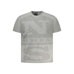 North Sails Gray Cotton Men T-Shirt North Sails Retail Flare