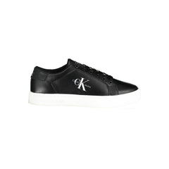 Calvin Klein Black Leather Men Sneaker Calvin Klein Retail Flare