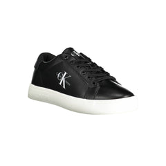 Calvin Klein Black Leather Men Sneaker Calvin Klein Retail Flare