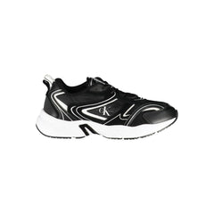 Calvin Klein Sleek Black Lace-Up Sneakers with Contrast Details Calvin Klein Retail Flare