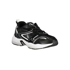 Calvin Klein Sleek Black Lace-Up Sneakers with Contrast Details Calvin Klein Retail Flare