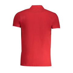 Cavalli Class Red Cotton Polo Shirt Cavalli Class Retail Flare